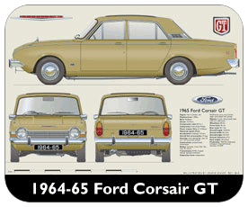 Ford Corsair GT 1963-65 Place Mat, Small